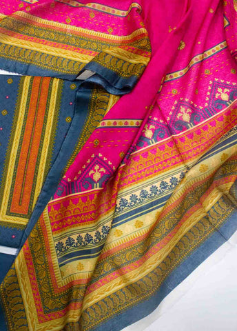 Bin Saeed Fabric - D-019-3 Piece Lawn Digital Printed UnStitched Suit