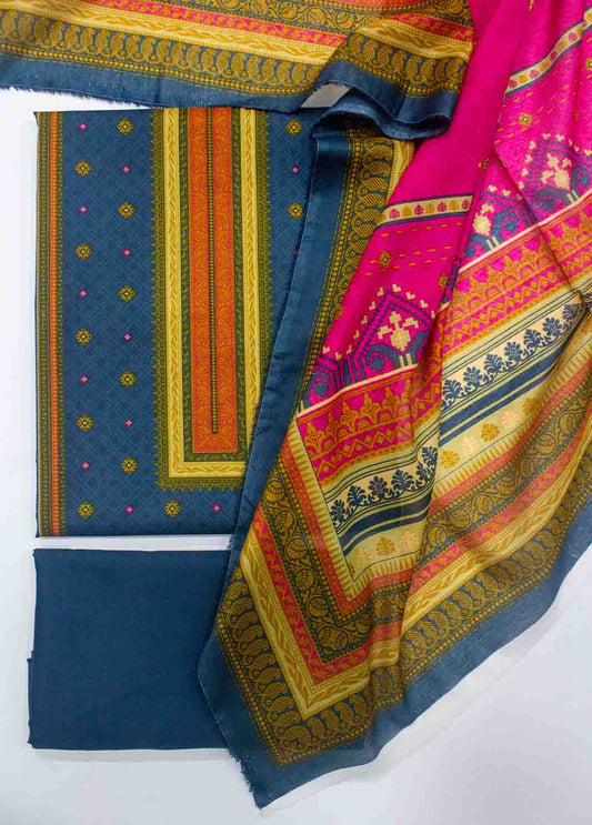 Bin Saeed Fabric - D-019-3 Piece Lawn Digital Printed UnStitched Suit