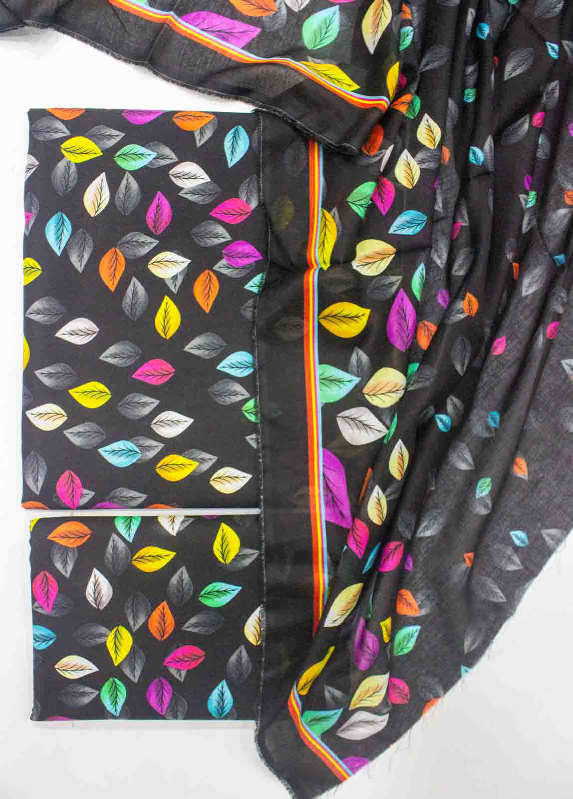 Bin Saeed Fabric - D-0201-3 Piece Lawn Digital Printed UnStitched Suit