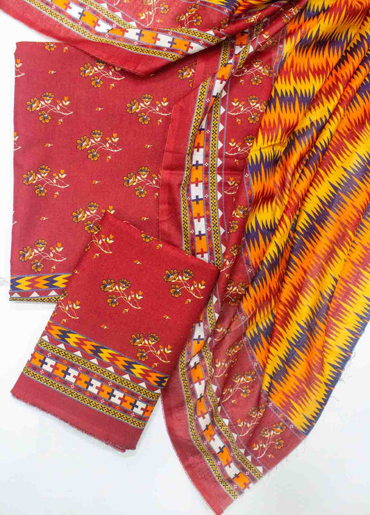 D-0202-3 Piece Lawn Digital Printed UnStitched Suit