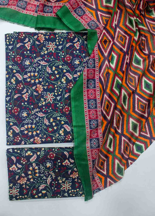 D-0205-3 Piece Lawn Digital Printed UnStitched Suit