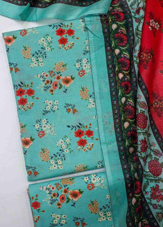 D-0208-3 Piece Lawn Digital Printed UnStitched Suit