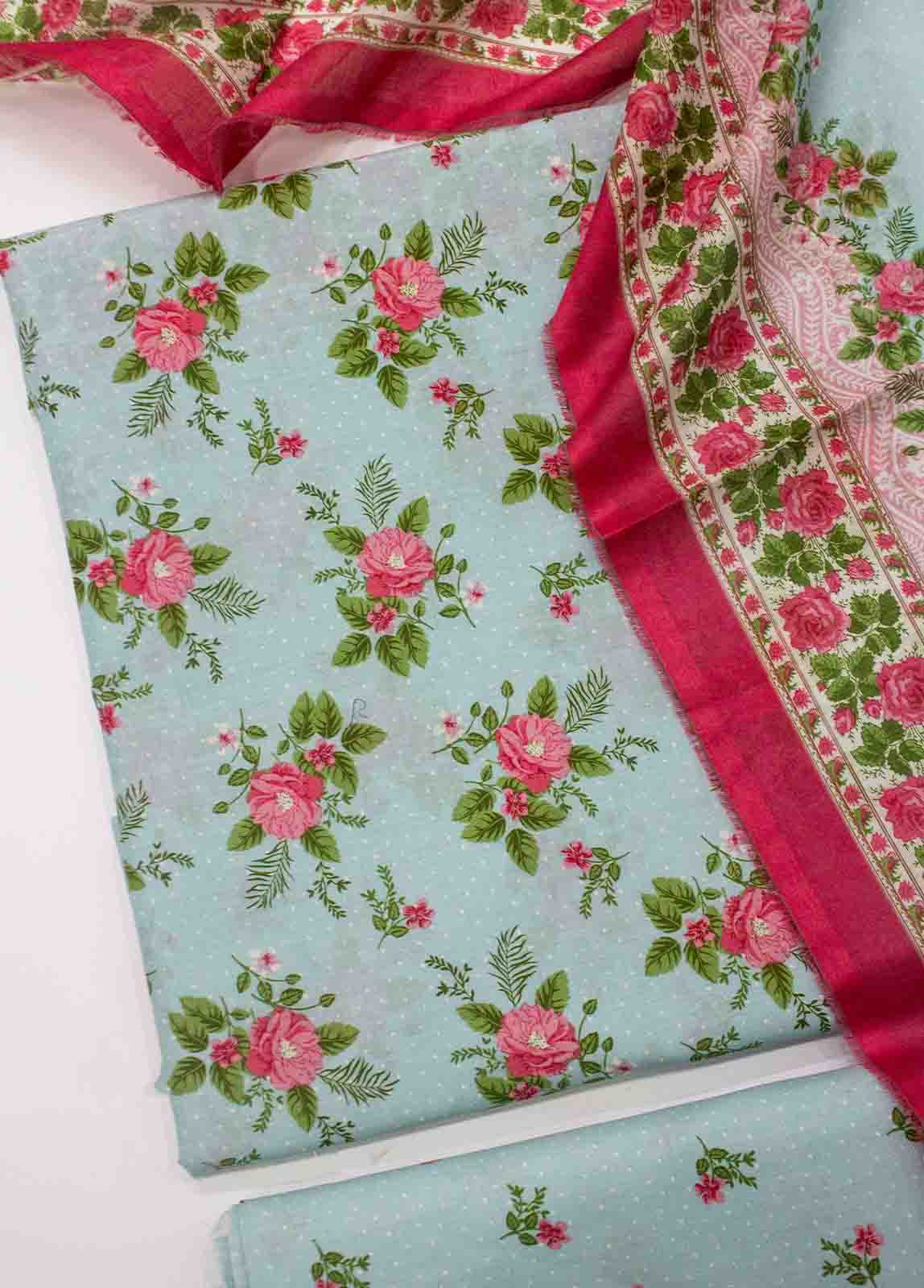 Bin Saeed Fabric - D-0209-3 Piece Lawn Digital Printed UnStitched Suit