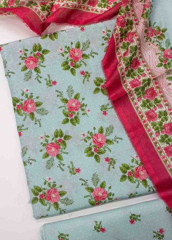 Bin Saeed Fabric - D-0209-3 Piece Lawn Digital Printed UnStitched Suit