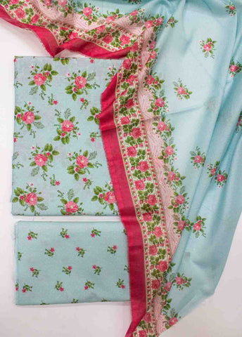 Bin Saeed Fabric - D-0209-3 Piece Lawn Digital Printed UnStitched Suit