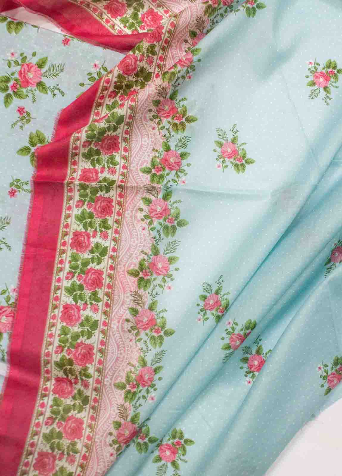Bin Saeed Fabric - D-0209-3 Piece Lawn Digital Printed UnStitched Suit
