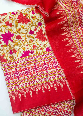 Bin Saeed Fabric - D-0215-3 Piece Lawn Digital Printed UnStitched Suit