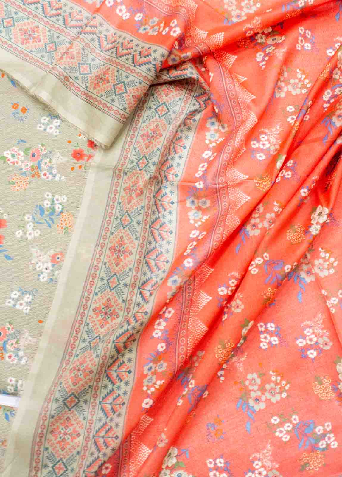 Bin Saeed Fabric - D-0216-3 Piece Lawn Digital Printed UnStitched Suit