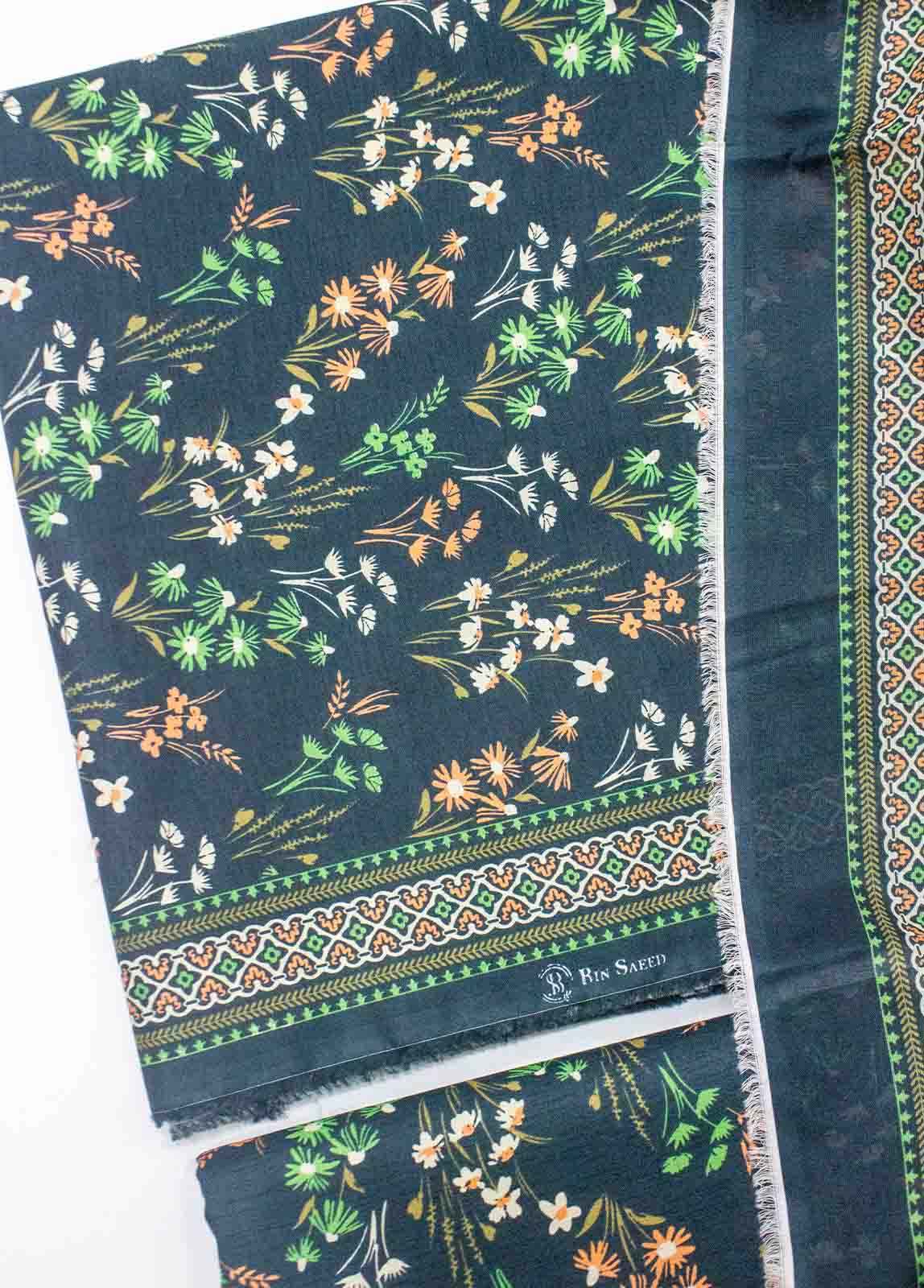 Bin Saeed Fabric - D-0219-3 Piece Lawn Digital Printed UnStitched Suit