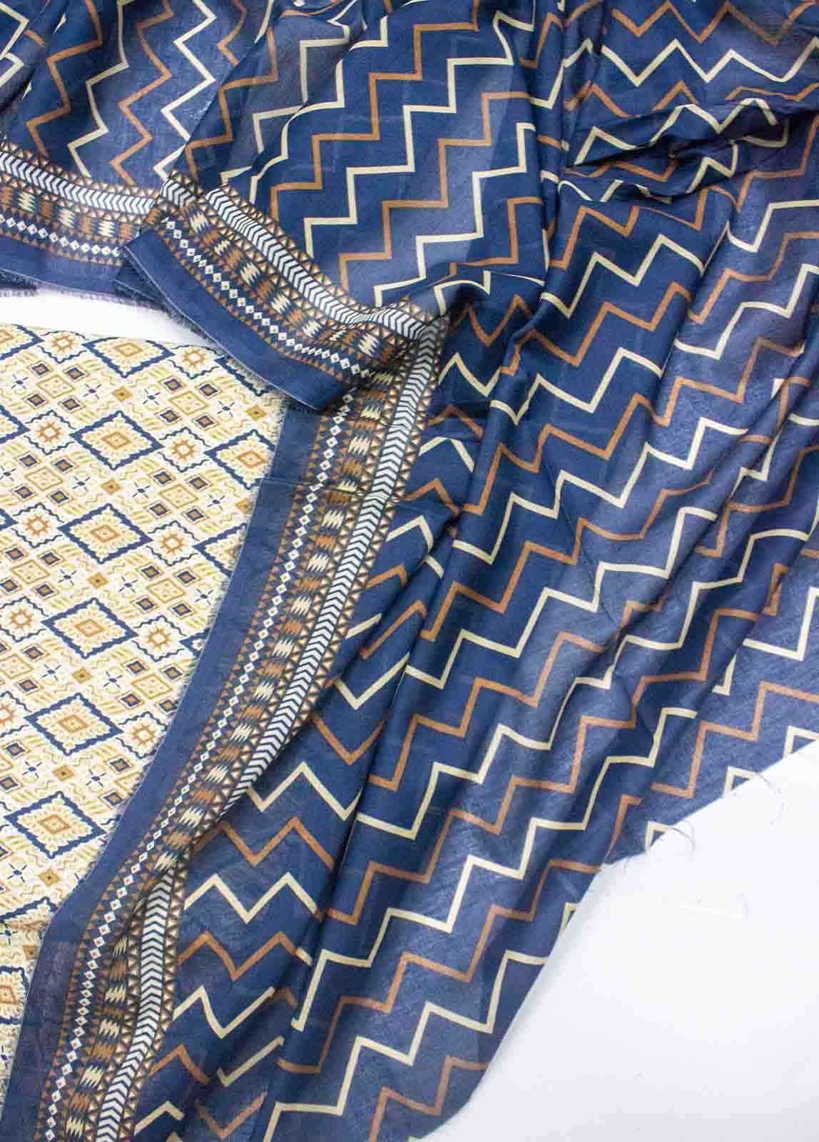 Bin Saeed Fabric - D-0221-3 Piece Lawn Digital Printed UnStitched Suit