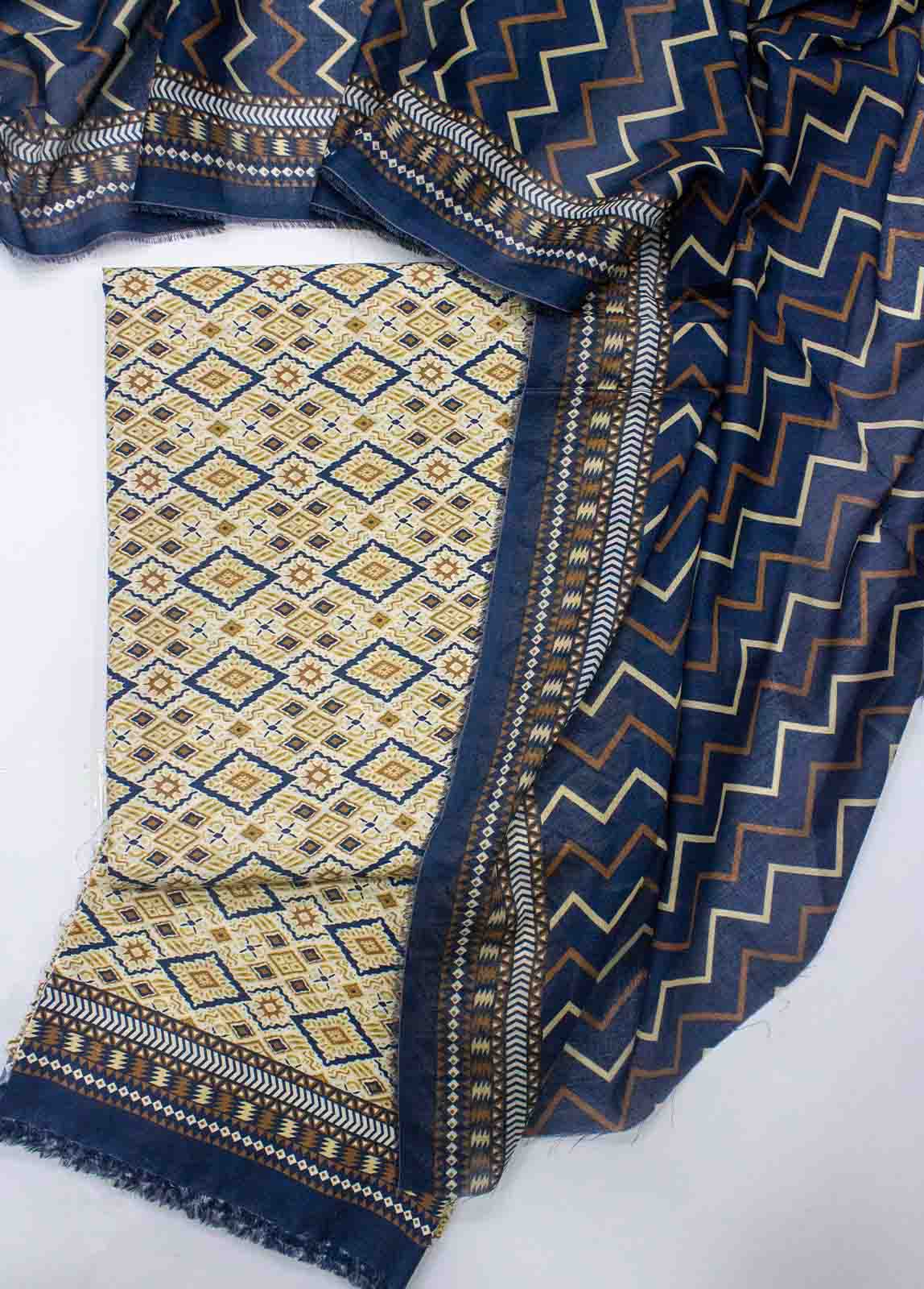 Bin Saeed Fabric - D-0221-3 Piece Lawn Digital Printed UnStitched Suit