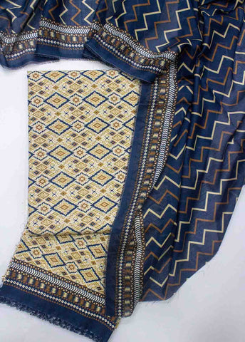 Bin Saeed Fabric - D-0221-3 Piece Lawn Digital Printed UnStitched Suit