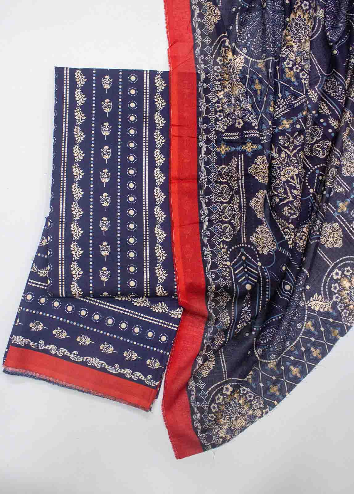 Bin Saeed Fabric - D-0222-3 Piece Lawn Digital Printed UnStitched Suit