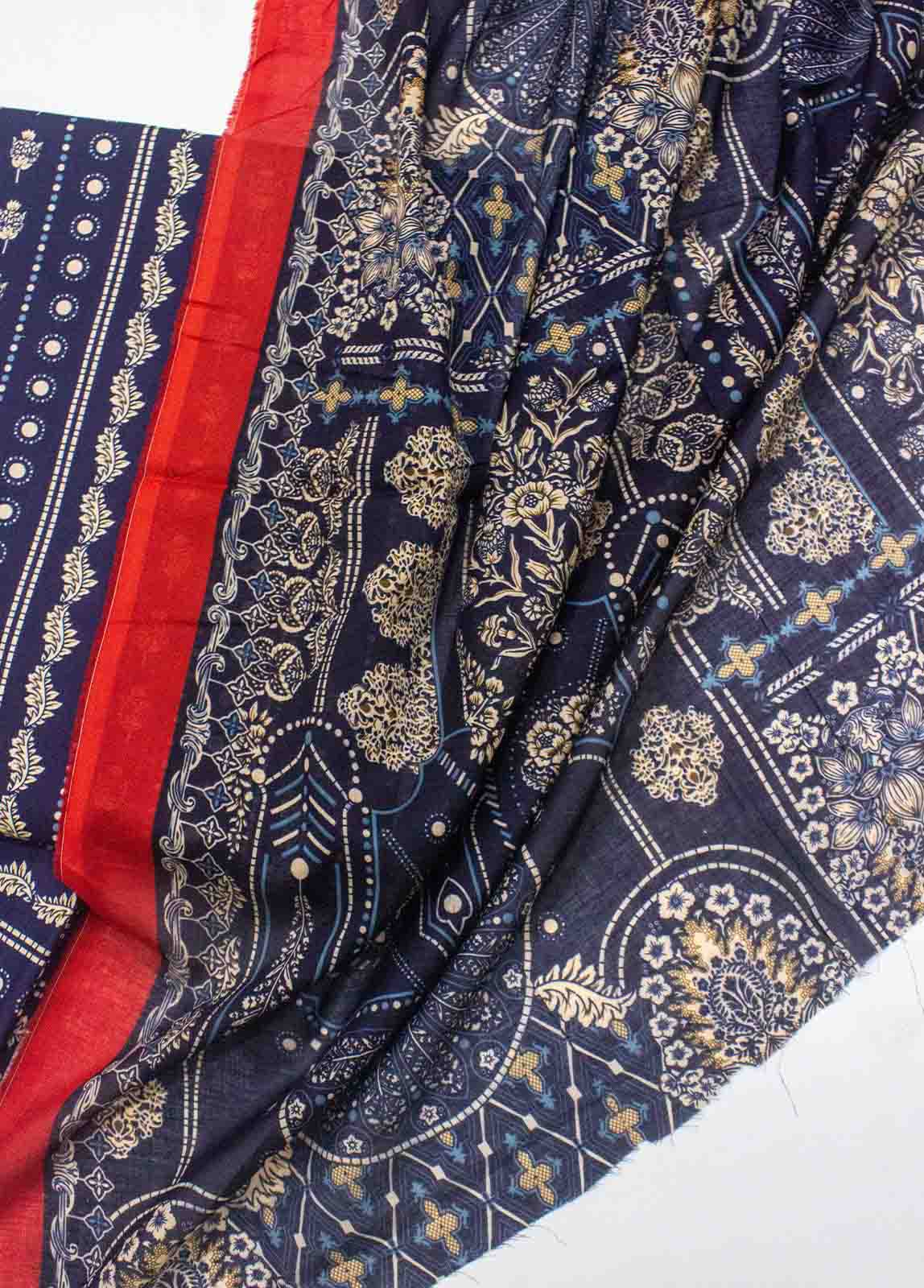 Bin Saeed Fabric - D-0222-3 Piece Lawn Digital Printed UnStitched Suit