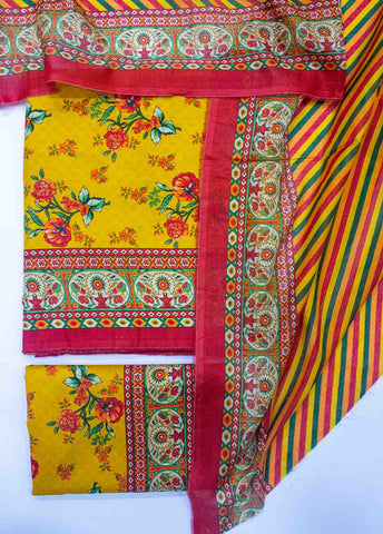 Bin Saeed Fabric - D-0223-3 Piece Lawn Digital Printed UnStitched Suit