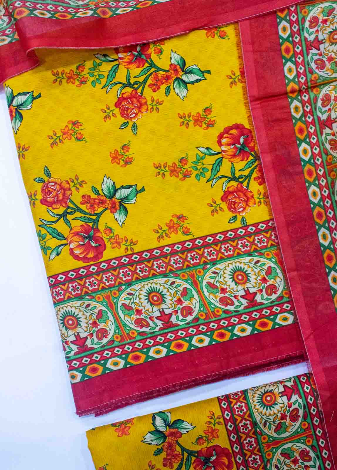 Bin Saeed Fabric - D-0223-3 Piece Lawn Digital Printed UnStitched Suit