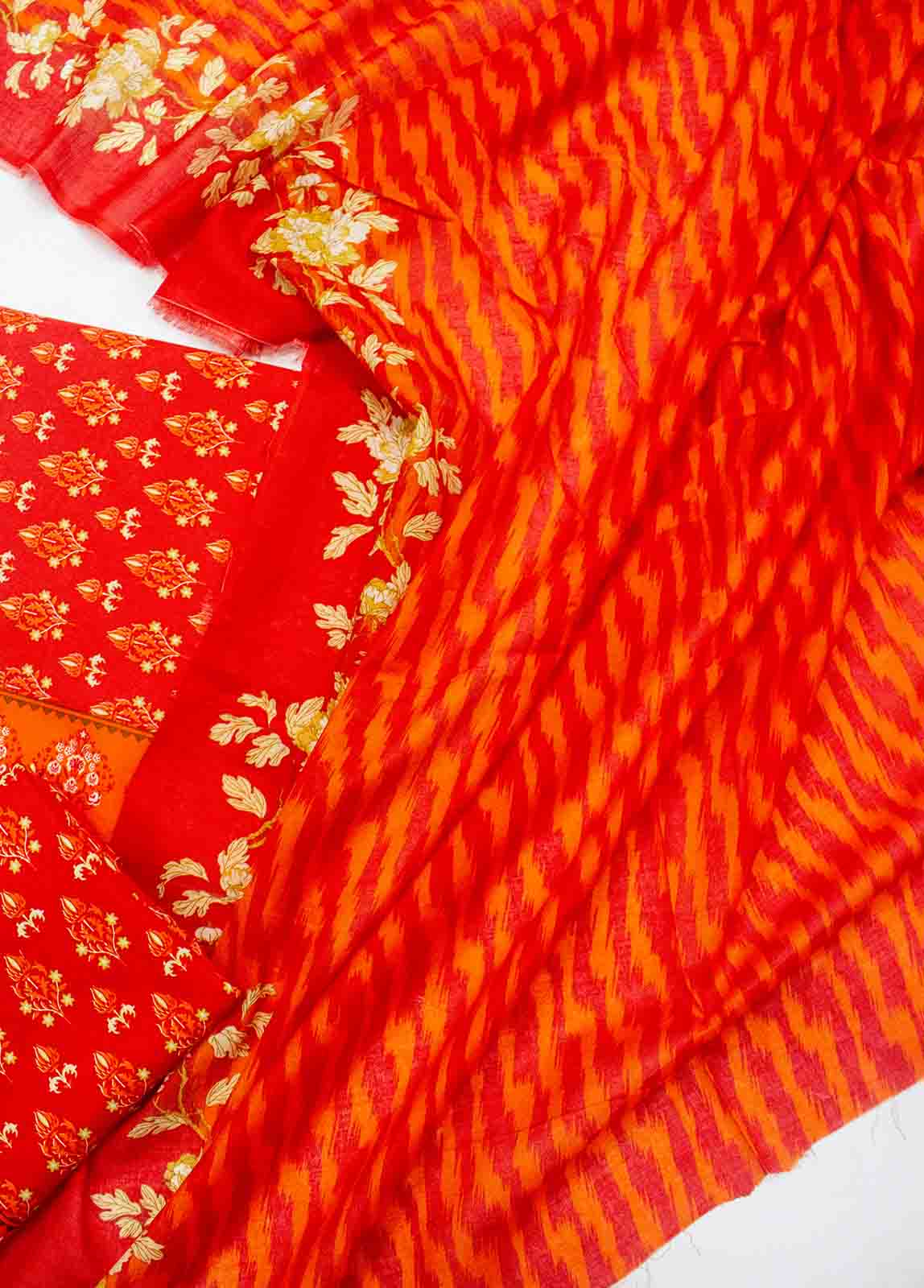 Bin Saeed Fabric - D-0224-3 Piece Lawn Digital Printed UnStitched Suit