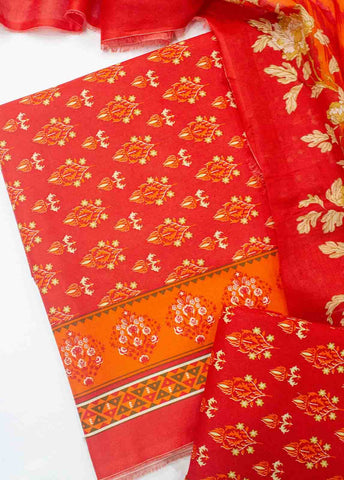 Bin Saeed Fabric - D-0224-3 Piece Lawn Digital Printed UnStitched Suit