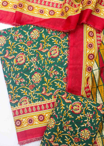 Bin Saeed Fabric - D-0225-3 Piece Lawn Digital Printed UnStitched Suit