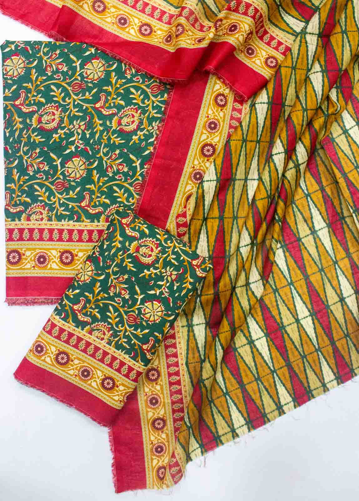 Bin Saeed Fabric - D-0225-3 Piece Lawn Digital Printed UnStitched Suit