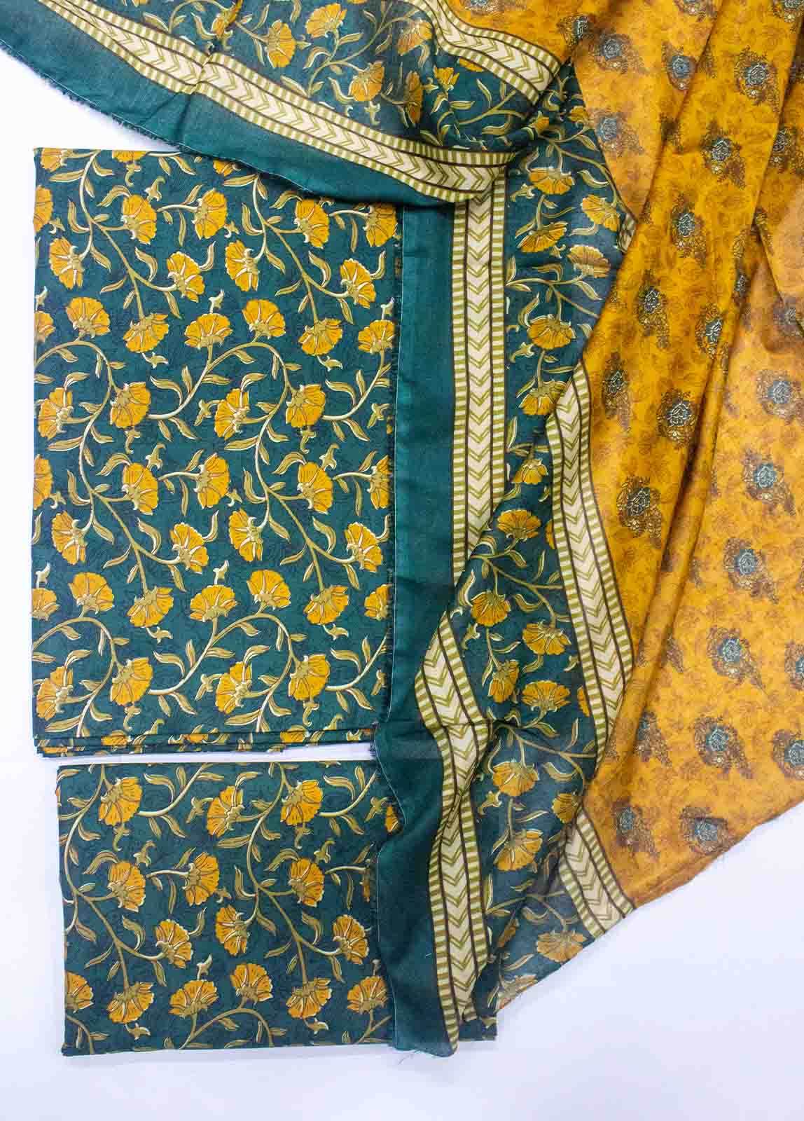 Bin Saeed Fabric - D-0226-3 Piece Lawn Digital Printed UnStitched Suit