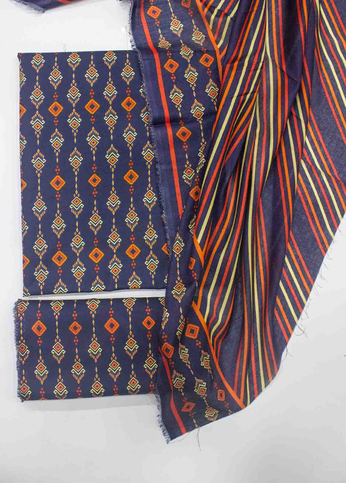 Bin Saeed Fabric - D-0229-3 Piece Lawn Digital Printed UnStitched Suit