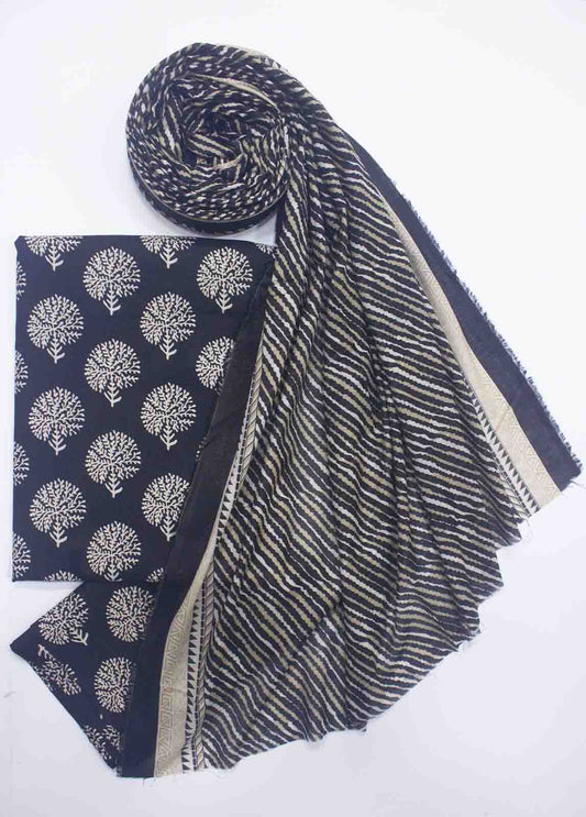 D-0022-3 Cotton Digital Printed UnStitched Suit