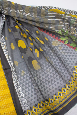 Bin Saeed Fabric - D-0721 - 3 Piece Digital Printed Unstitched Lawn Suit