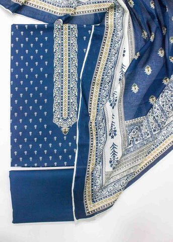 Bin Saeed Fabric - D-085-3 Piece Lawn Digital Printed UnStitched Suit