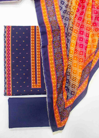 Bin Saeed Fabric - D-087-3 Piece Lawn Digital Printed UnStitched Suit