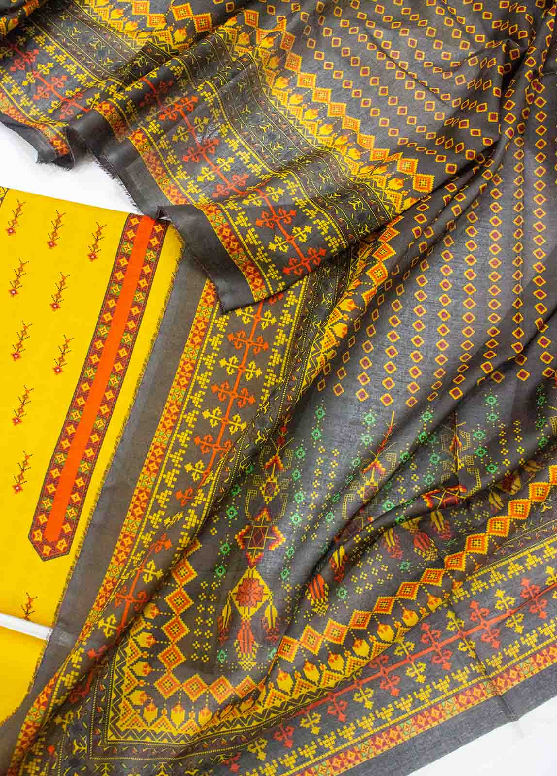 Bin Saeed Fabric - D-0903 Piece Lawn Digital Printed Unstitched Suit