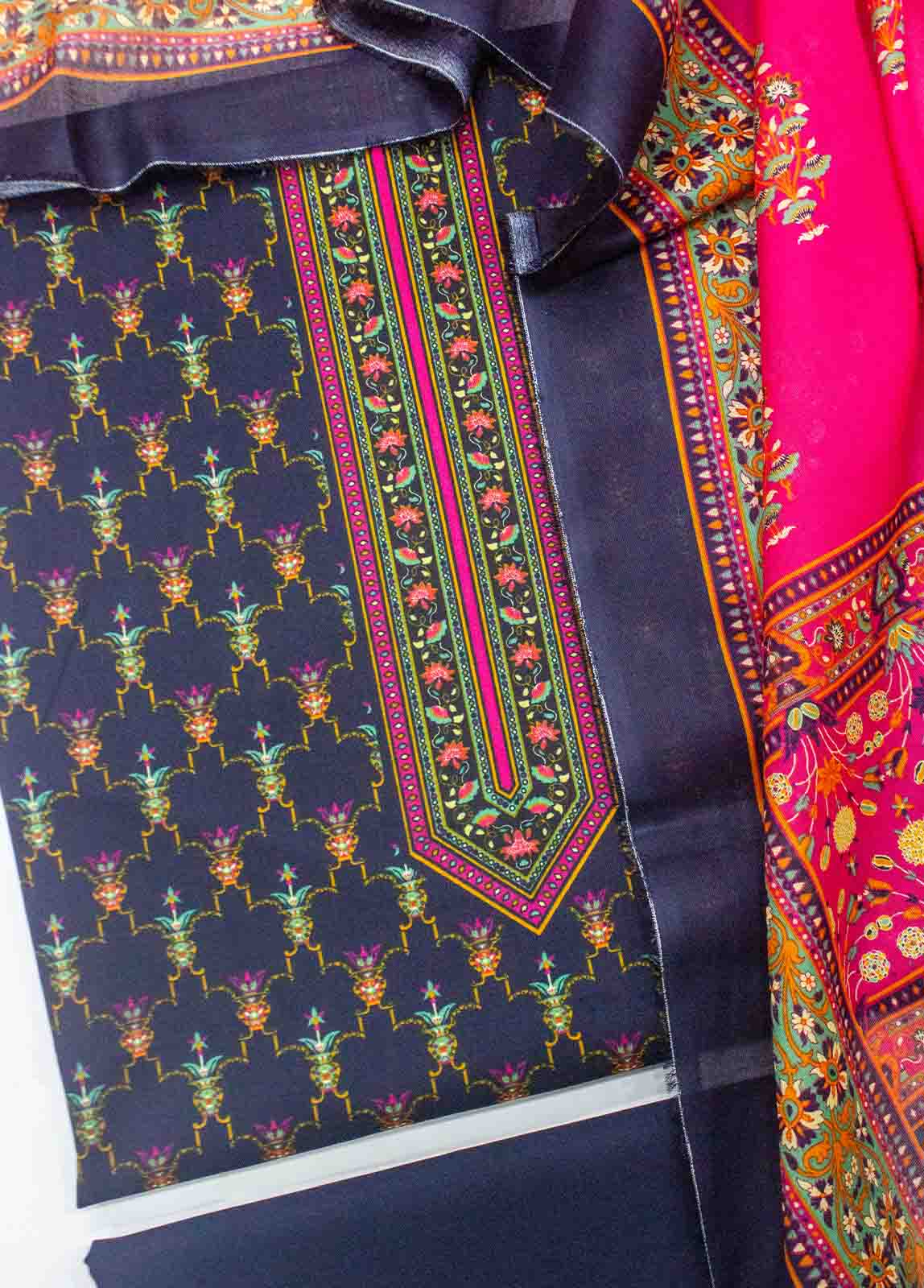 Bin Saeed Fabric - D-091-3 Piece Lawn Digital Printed Unstitched Suit