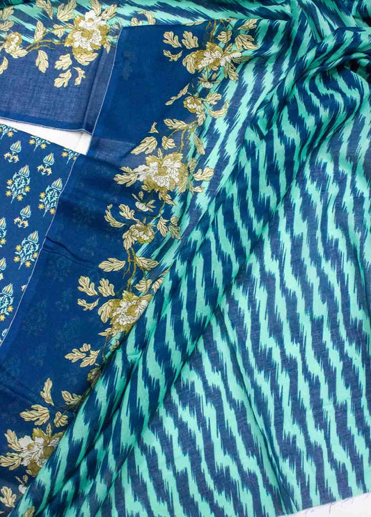 D-0210-3 Piece Lawn Digital Printed UnStitched Suit