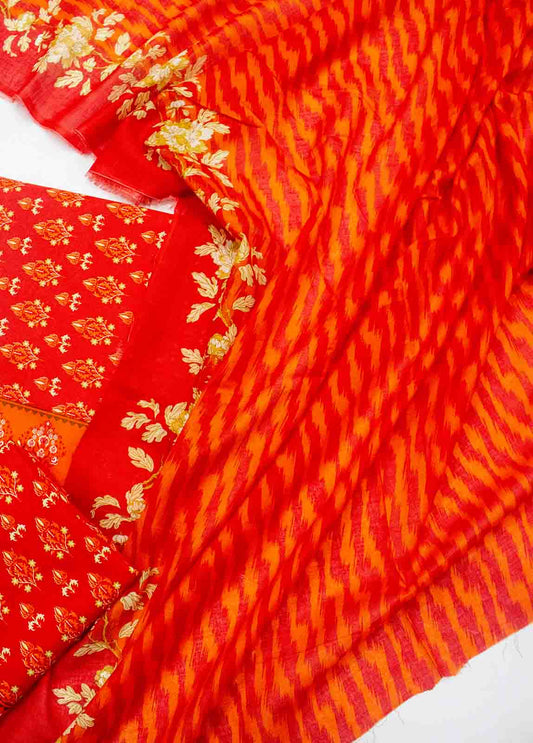 D-0224-3 Piece Lawn Digital Printed UnStitched Suit