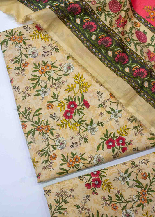 D-0230-3 Piece Lawn Digital Printed UnStitched Suit