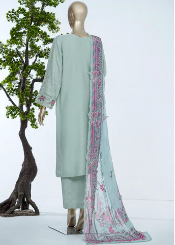 3 Piece Color Embroidered Lawn Shirt with Trouser & Embroidered Dupatta