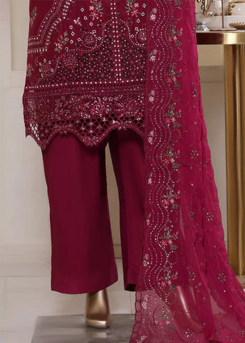 3 Piece Shocking Pink Color Embroidered Lawn Shirt with Trouser & Embroidered Dupatta