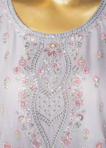 3 Piece Lilac Color Embroidered Lawn Shirt with Embroidered Trouser & Dupatta