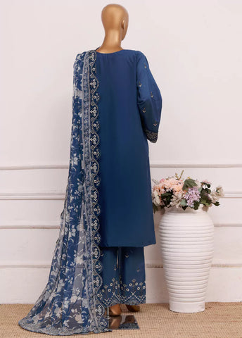 3 Piece Muave Color Embroidered Lawn Shirt with Dupatta & Embroidered Trouser