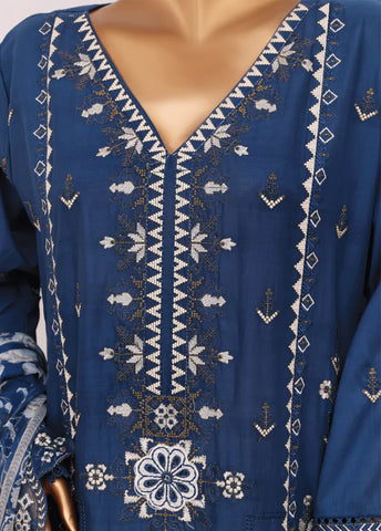 3 Piece Muave Color Embroidered Lawn Shirt with Dupatta & Embroidered Trouser