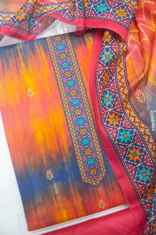 Bin Saeed Fabric - D-530-3 Piece Lawn Digital Printed Unstitched Suit