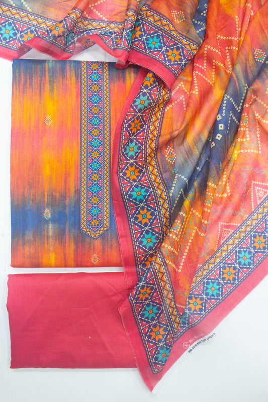 D-530-3 Piece Lawn Digital Printed Unstitched Suit