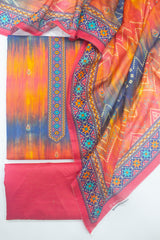 D-530-3 Cotton Digital Printed UnStitched Suit