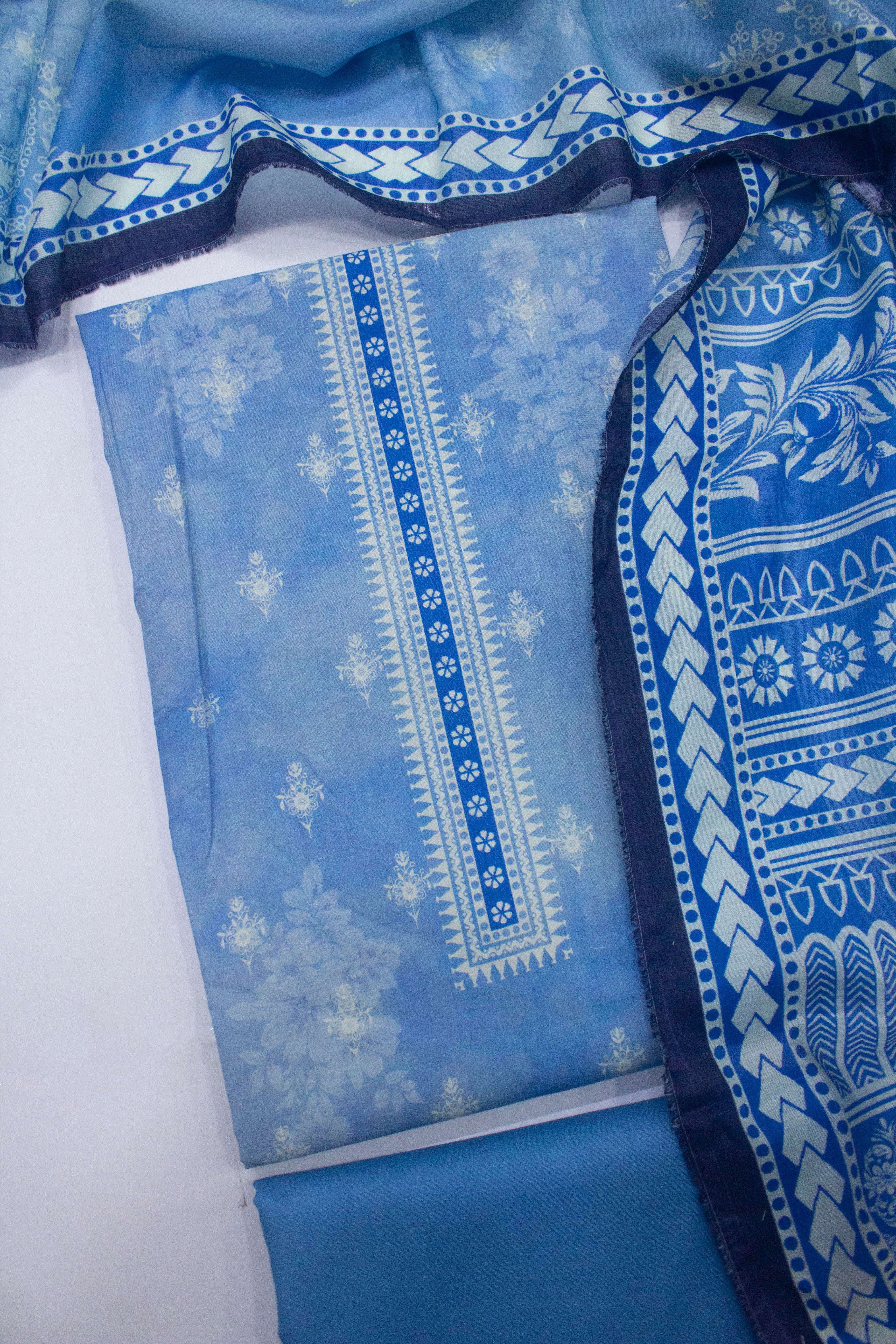 Bin Saeed Fabric - D-559-3 Cotton Digital Printed UnStitched Suit