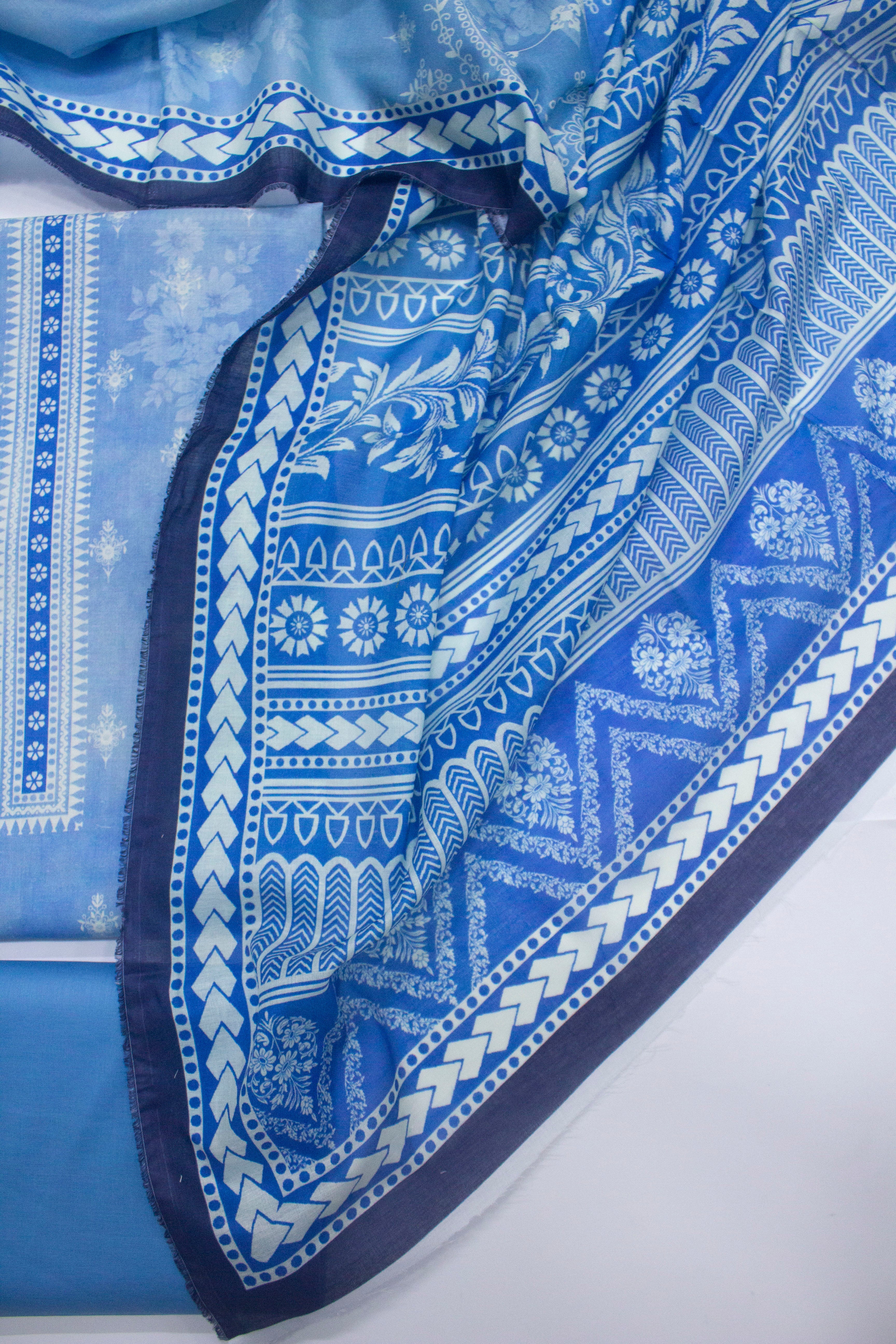 Bin Saeed Fabric - D-559-3 Cotton Digital Printed UnStitched Suit