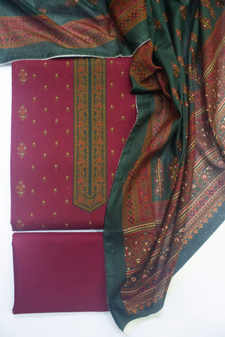 D-695-3 Cotton Digital Printed UnStitched Suit