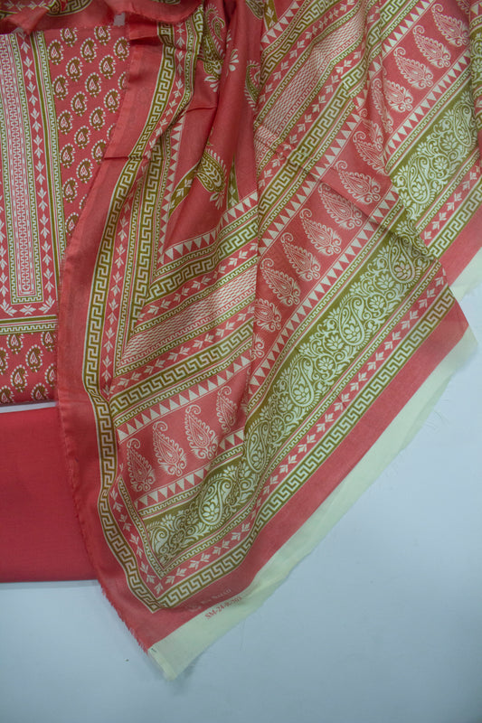 D-703-3 Piece Lawn Digital Printed Unstitched Suit