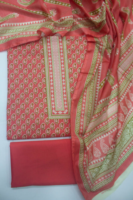 D-703-3 Piece Lawn Digital Printed Unstitched Suit