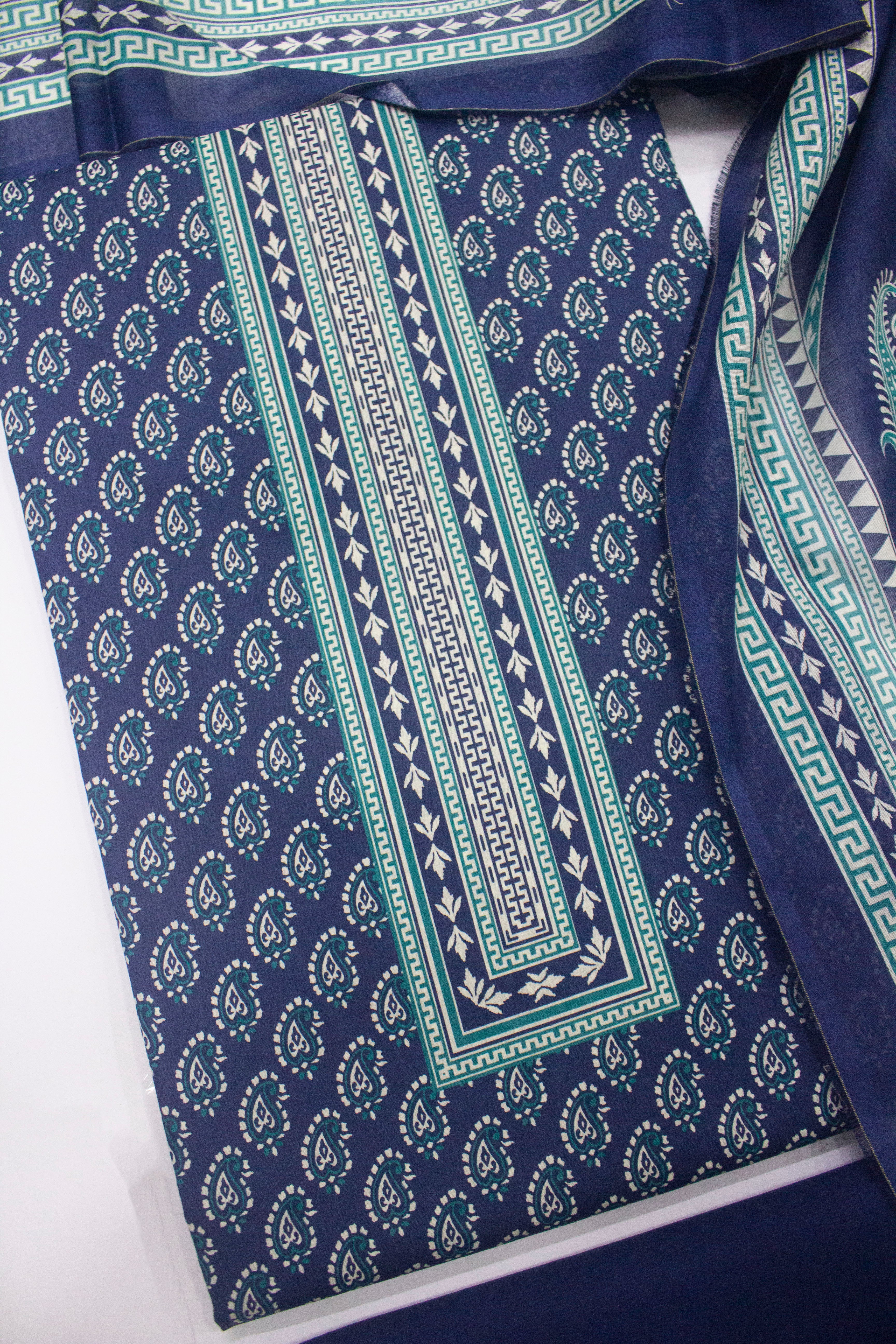 Bin Saeed Fabric - D-703 B-3 Cotton Digital Printed UnStitched Suit