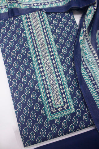 Bin Saeed Fabric - D-703 B-3 Cotton Digital Printed UnStitched Suit